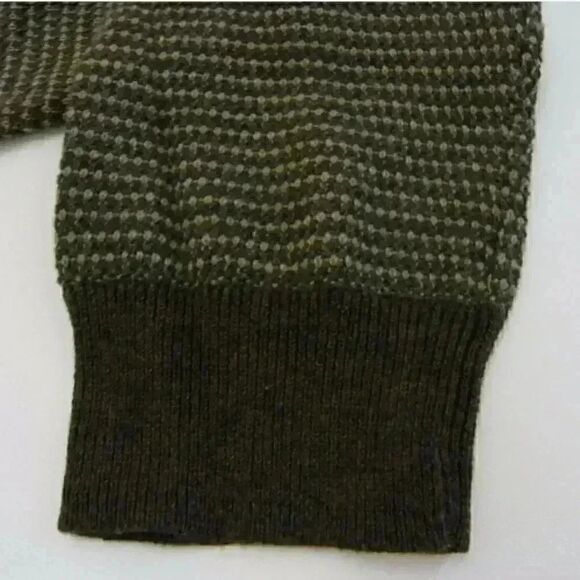 𝅺Tasso Elba Men's Brown Soft Touch Shawl Collar Rice Stitch Pullover Sweater - Picture 6 of 8